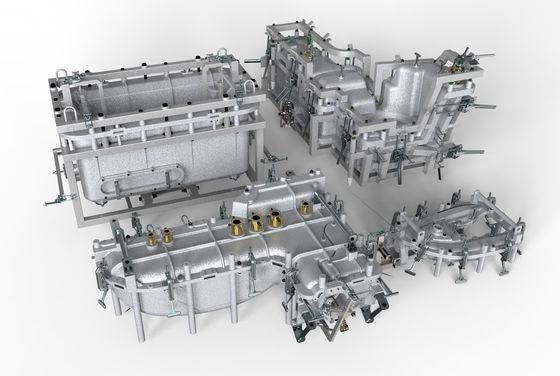 Aluminiumaluminiumrotationsformen für Plastikteile fertigten kundenspezifisch an