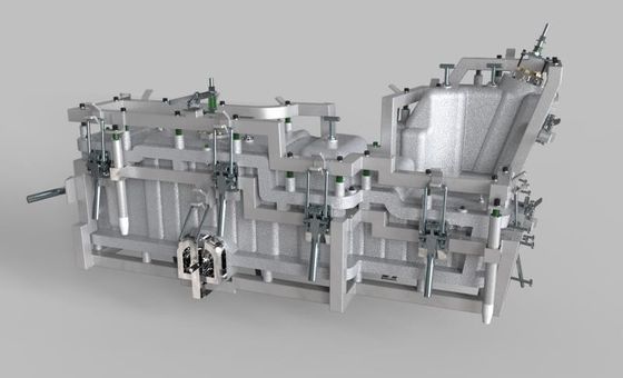Plastikbehälter-Form des Brennstoff-500L, voller Rahmen-schwere Klammern Rotationsformen-Formen
