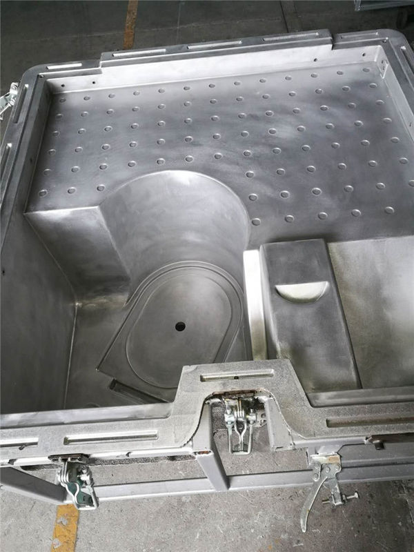 Aluminiumrotationsformen A356 6061t6 mit Matte Surface Texture For Seated tragbares Toliet